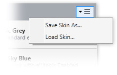 Saving and loading your skin Settings Saving and loading your skin Settings