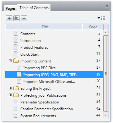 Table of Contents Window – Global Online Publishing Table of Contents Window – Global Online Publishing